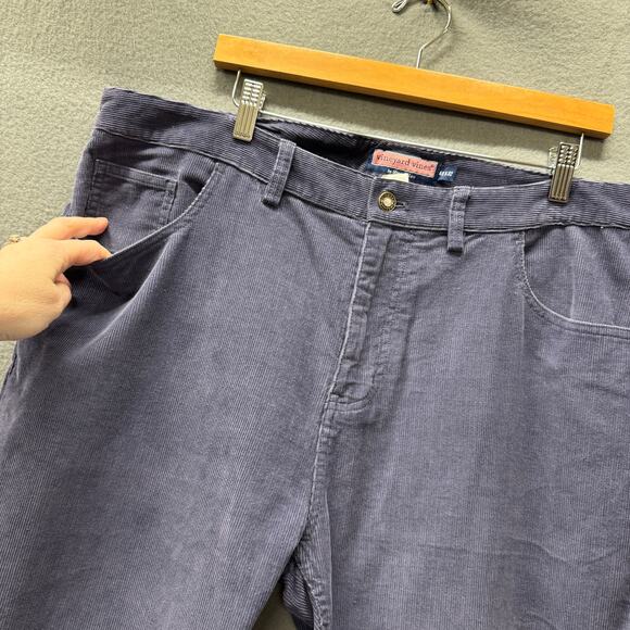 Vineyard Vines Pants Mens 40x32 (41x31 ACTUAL) Corduroy Blue Five Pocket Pant - Picture 6 of 7